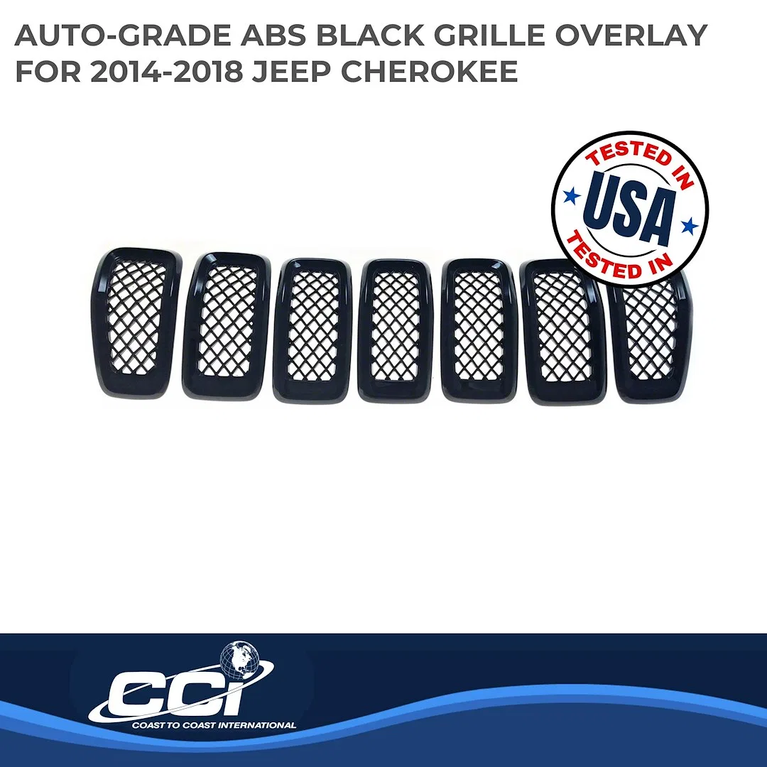 ABS6473B – COAST2COAST Grille Insert, Overlay 7 Piece Black ABS Plastic - view 2